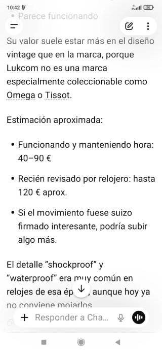 Reloj luckomm Automático Plata y Negro