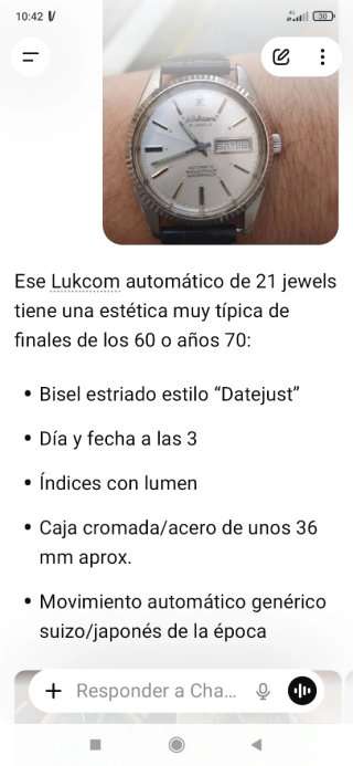 Reloj luckomm Automático Plata y Negro