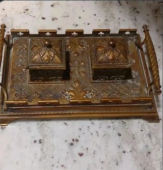 Escribanía Antigua Bronce