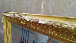 Espejo Isabelino Grande Dorado