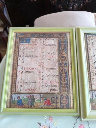 Quadri decorativi vintage. Tre quadri