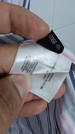Camisa GANT rayas azul y rosa