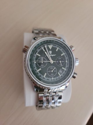 Reloj Poedagar Cronógrafo Hombre Esfera Verde