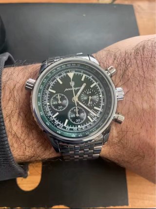 Reloj Poedagar Cronógrafo Hombre Esfera Verde