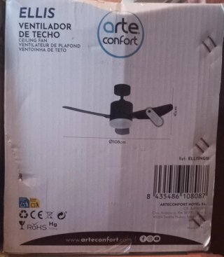 Ventilador de techo ELLIS con luz