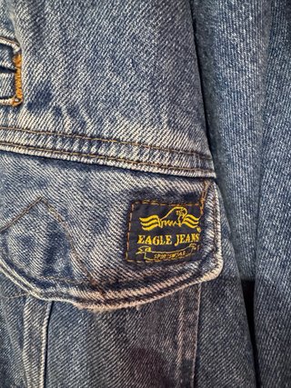 Chaqueta vaquera oversize Eagl con borrego