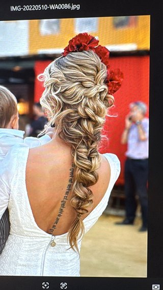 Traje de flamenca blanco con volantes