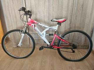Bicicleta de montaña le falta incoar las ruedas