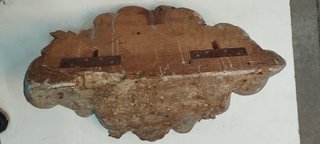 Peana antigua madera querubines