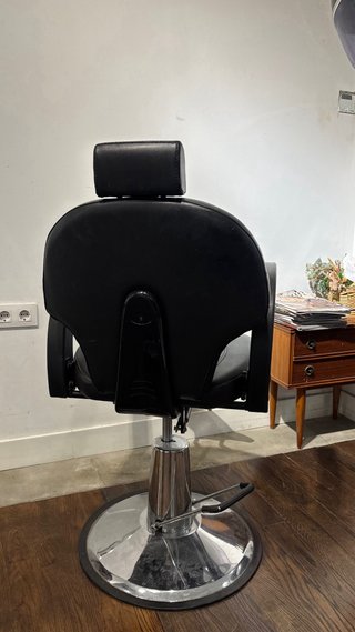 Sillón de peluquería/maquillaje negro