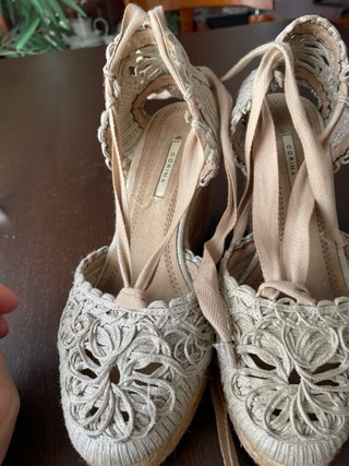 Cuñas esparto beige