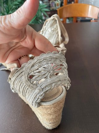 Cuñas esparto beige