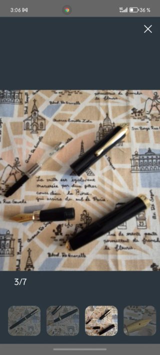 Flaminaire Les Stylos, chapada en oro. Pluma
