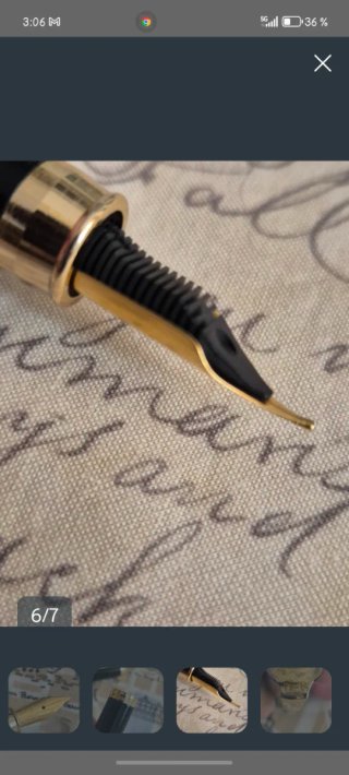 Flaminaire Les Stylos, chapada en oro. Pluma