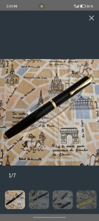 Flaminaire Les Stylos, chapada en oro. Pluma
