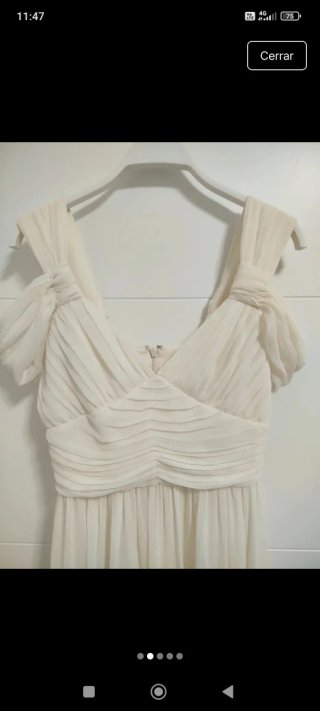 Vestido largo blanco talla única