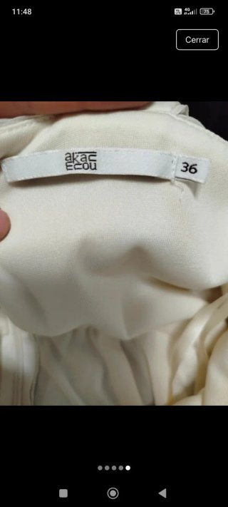 Vestido largo blanco talla única