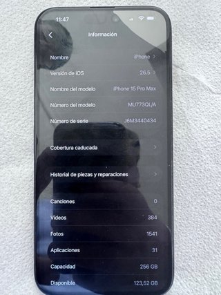 iPhone 15 Pro Max Negro/Plateado