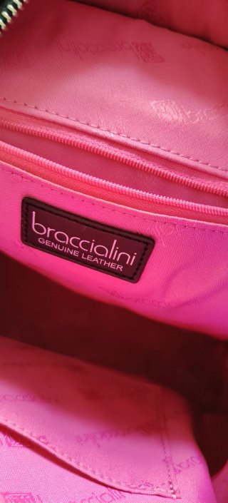 Zaino Braccialini Pelle Nero e Argento