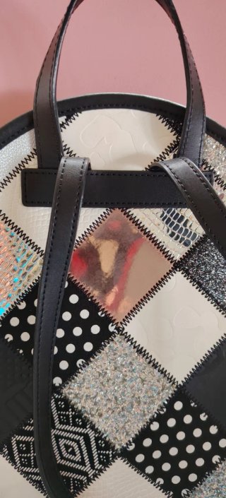 Zaino Braccialini Pelle Nero e Argento