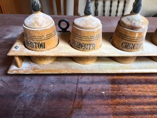 Especiero de madera 4 botes