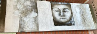 Cuadro Buda Flor Beige Gris