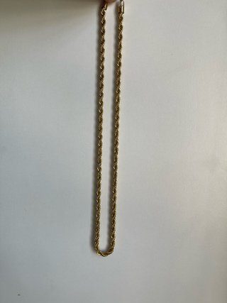 Cadena bañada en oro estilo soga