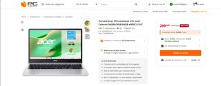 Acer Chromebook 315 Intel Celeron N4500/8GB