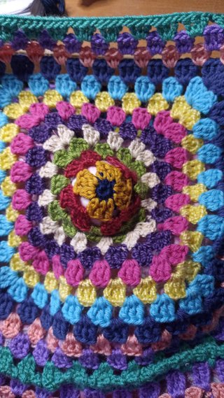 Bolso de crochet multicolor