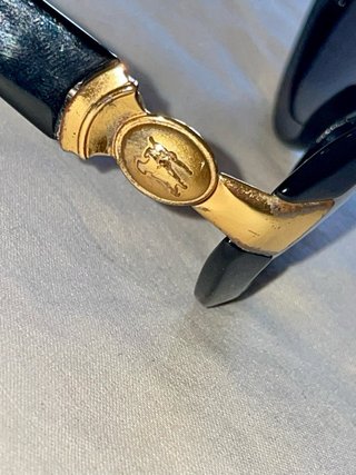 Occhiali da sole vintage Burberry neri oro