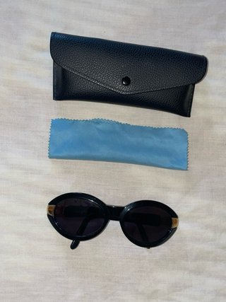 Occhiali da sole vintage Burberry neri oro