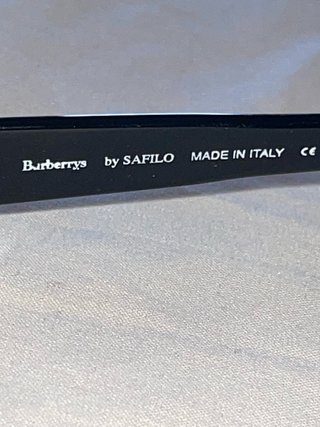 Occhiali da sole vintage Burberry neri oro