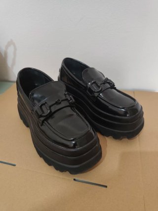 Zapatos Oxford plataforma negros