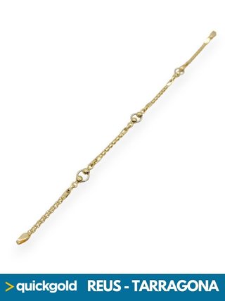 040-05-00735 PULSERA ORO 18K ALTERNA 19CM