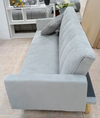 ·Sofá Cama Bogota ·Gris·, Cómodo. ¡EN OFERTA!