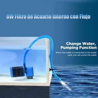 Filtro Acuario Interno 8W 900L/H