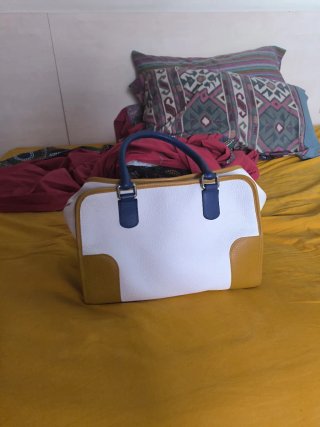 Bolso Carla Sade Blanco y Marrón