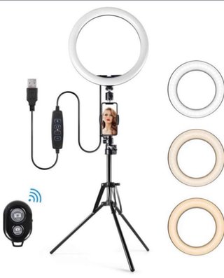 Aro de luz LED 30 cm con trípode