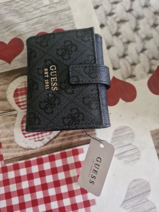 Monedero Guess Negro/Gris Original