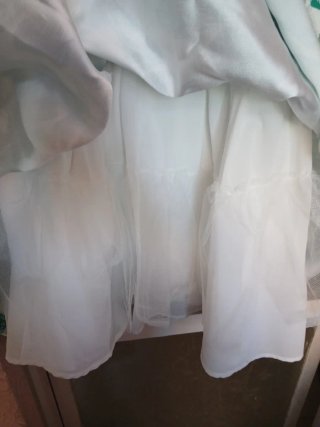 Vestido verde y blanco estampado