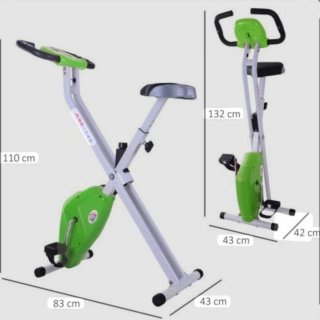 Bicicleta Estática Homcom Plegable Verde