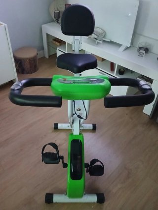 Bicicleta Estática Homcom Plegable Verde