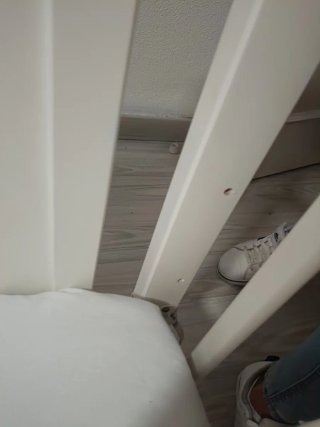 Cuna de bebé blanca 65 de ancho x125 de largo x101