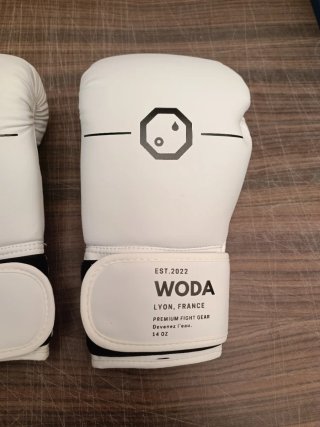 Guantes Boxeo WODA Premium Blancos 14 OZ