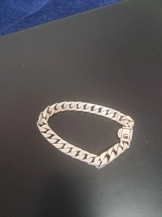 Pulsera de plata maciza