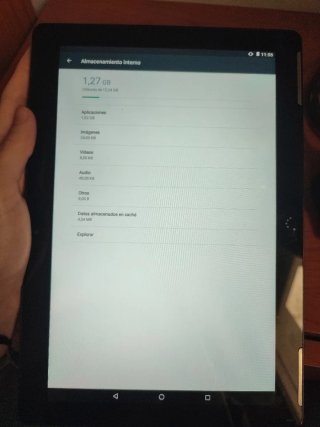 Tablet Negra Aquaris M10 con Cargador