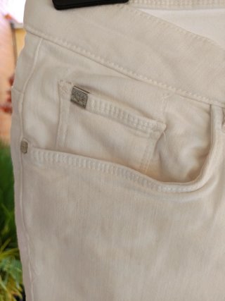 Pantalón Zara blanco elástico