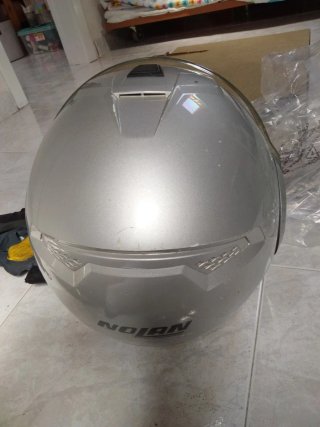 Casco Moto Nolan Plata con Funda
