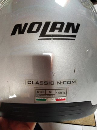 Casco Moto Nolan Plata con Funda