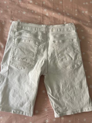 Pantalón vaquero niño blanco roto